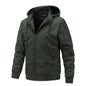 Men's Jacket with Removable Hood Spring and Autumn Casual Sport Cotton Coat