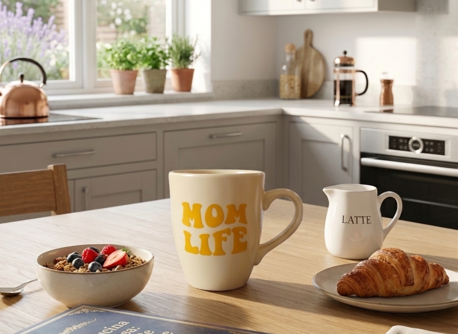 Tazza personalizzata con scritta in vinile