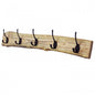 Drake Teak Wood Coat Rack, Fixed, Rectangular, 58x7x11cm