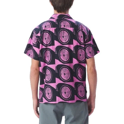 Obey Camicia Uomo Manica Corta Rosa Multi Lankershim - 181210369
