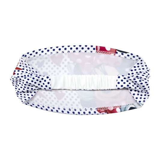 Fascia per capelli elastica Disney Minnie ufficiale stampata per bambina 1855