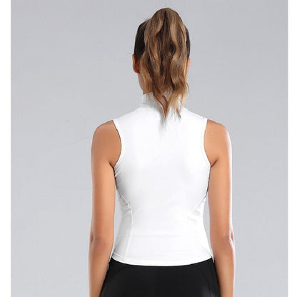 Gilet da donna con cerniera a collo alto per fitness
