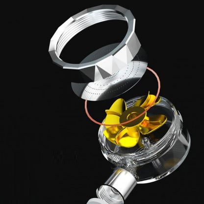 Turbo-Hochdruck-Duschkopf, um 360° drehbar, turbogeladene Handbrause