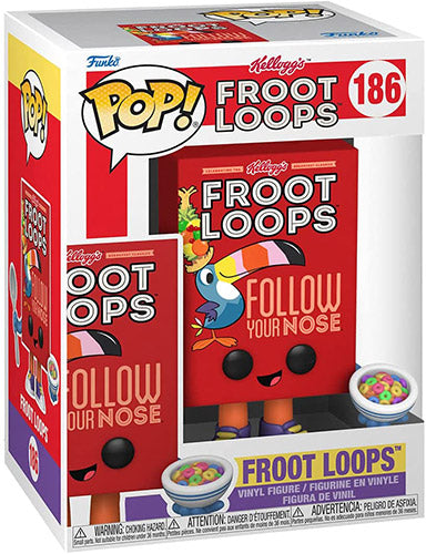 Funko Pop ! Kelloggs - Froot Loops - (186) Froot Loops Cereali Vinyl Figure 9Cm
