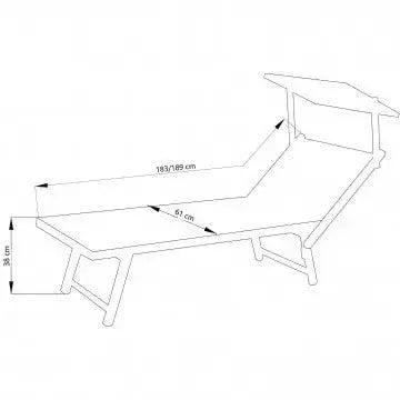 Liege Jesolo Weiß: Widerstandsfähiges Aluminium, 183/189x61x38 cm