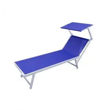 Lettino Jesolo Blu: Alluminio Resistente, cm 183/189x61x38