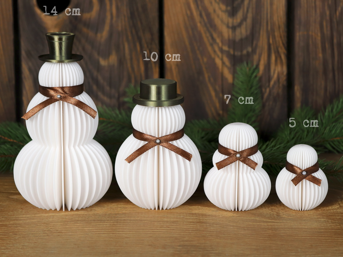 Snowfolk: Home Decor Pupazzi Neve Design Minimal in PLA