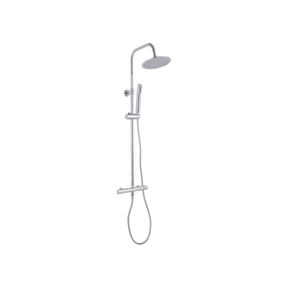 Set colonna doccia monogetto Florida tonda con miscelatore termostatico cromo — Cardinale Professional
