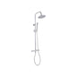 Florida round single-spray shower column set with thermostatic mixer, chrome — Cardinale Professional