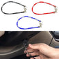 Keychain Rope Car Keys Block Shaft Anti-theft Wire Steering Lock with Hook