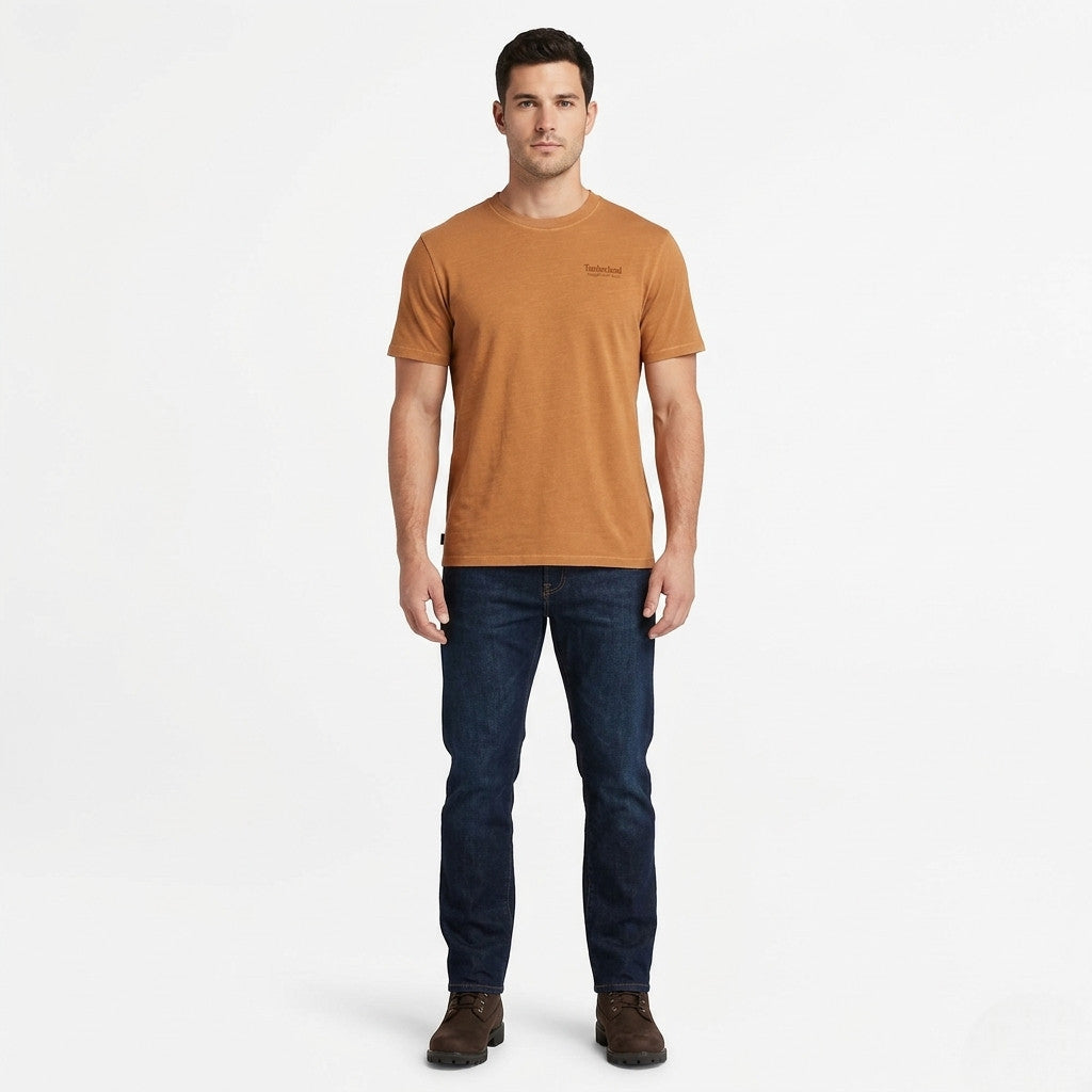 Timberland T-shirt Manica Corta Logo Albero Ricamato TB0A5MU6A P47 - Grano Uomo