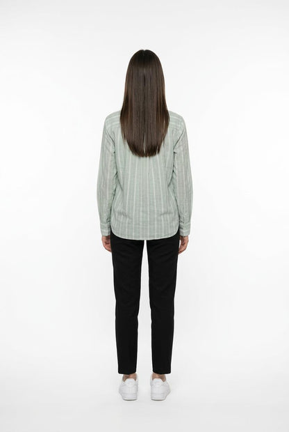 Pepe Jeans camicia a righe da Donna Bain PL2051405 610 Bleach Green