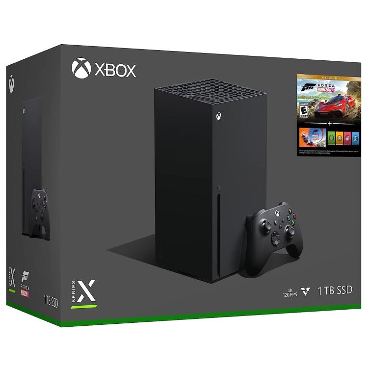 Microsoft Konsole Xbox Series X 1 TB Schwarz Bundle + Forza Horizon 5 + Hot Wheels