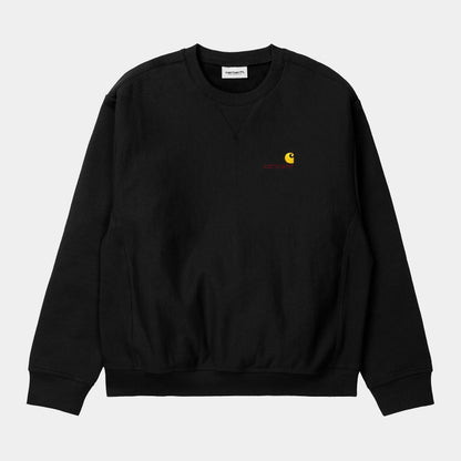 Carhartt Felpa girocollo da uomo American Script I025475 nero