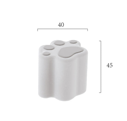 Pouf "Zampa di Gatto" in Morbido Velluto Grigio - Dimensioni 40x40x45cm