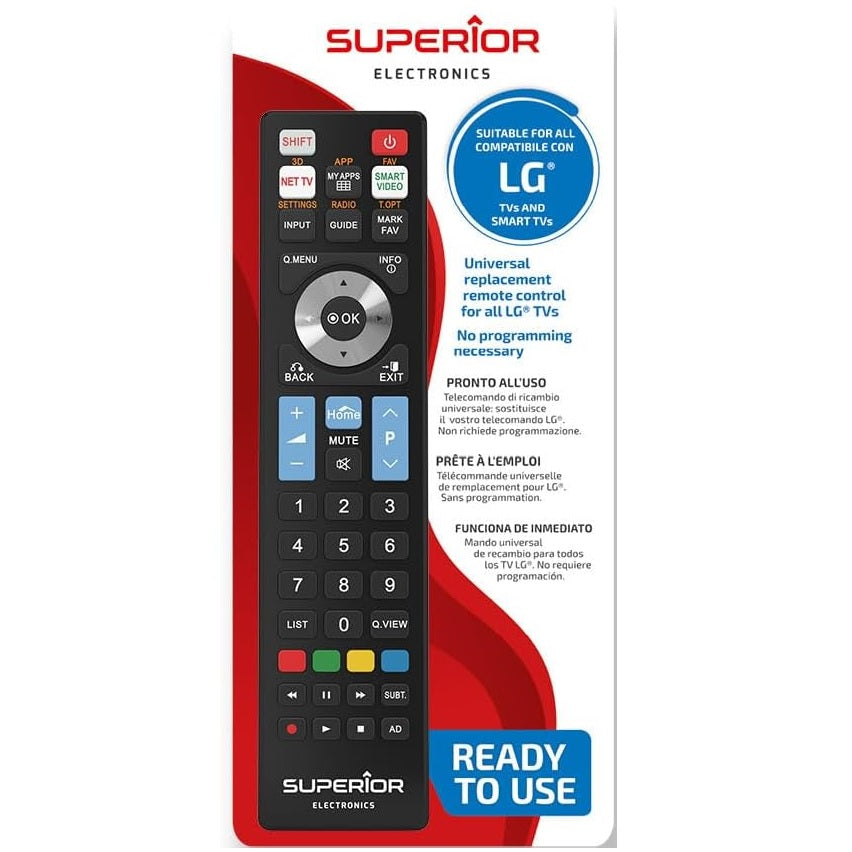 Universal-TV-Fernbedienung Smart TV LG Superior Kompatibel mit LG TV und PC Schwarz