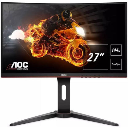 AOC Gaming Monitor 27" Full HD Curved LED 144Hz C27G1 HDMI FHD Schwarz Rot Gekrümmt