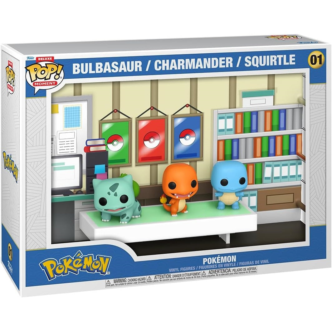 Funko Pop! Moments Deluxe Pokémon – (01) Bulbasaur Charmander Squirtle Figur
