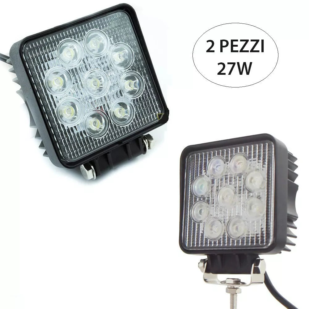 2-teiliges Set Scheinwerfer 27 Watt 9 LED 12V Auto für Arbeit Boot Jeep Land