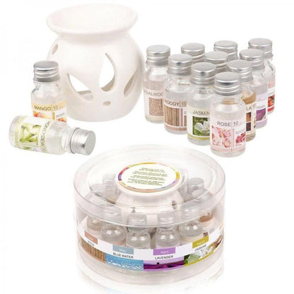 BRENNER FÜR ÖLE AROMAÖL + 12 DÜFTE RAUMDUFT
