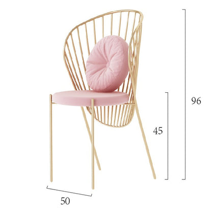 Sedia "Shell" Sedia in metallo dorato a forma di conchiglia - 50x45x96 cm