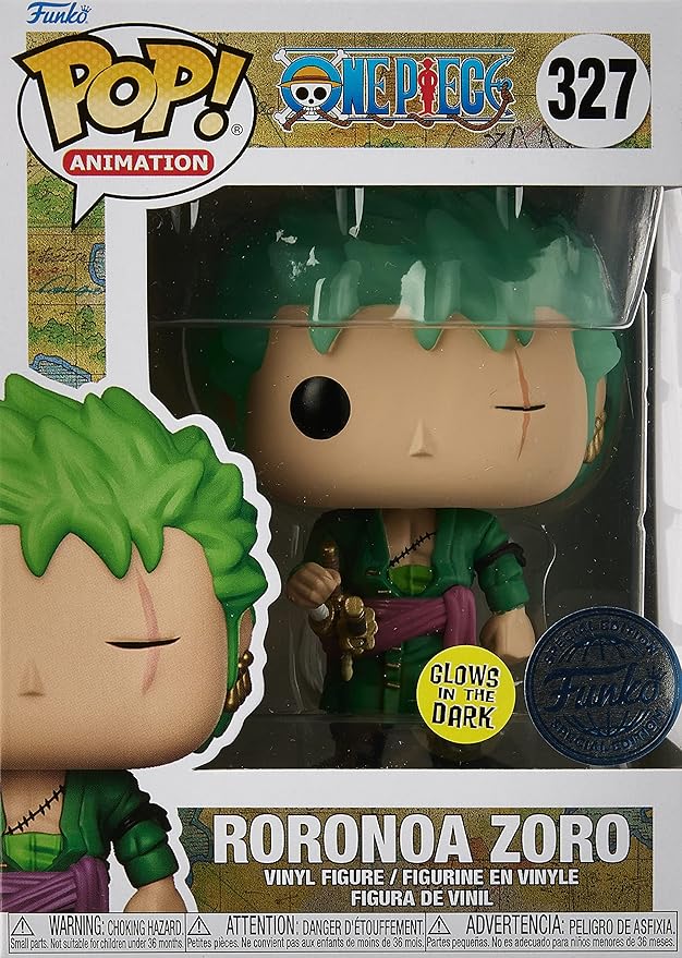 Funko Pop! Animation One Piece – (327) GLOW (GITD) – Roronoa Zoro Figur 9 cm