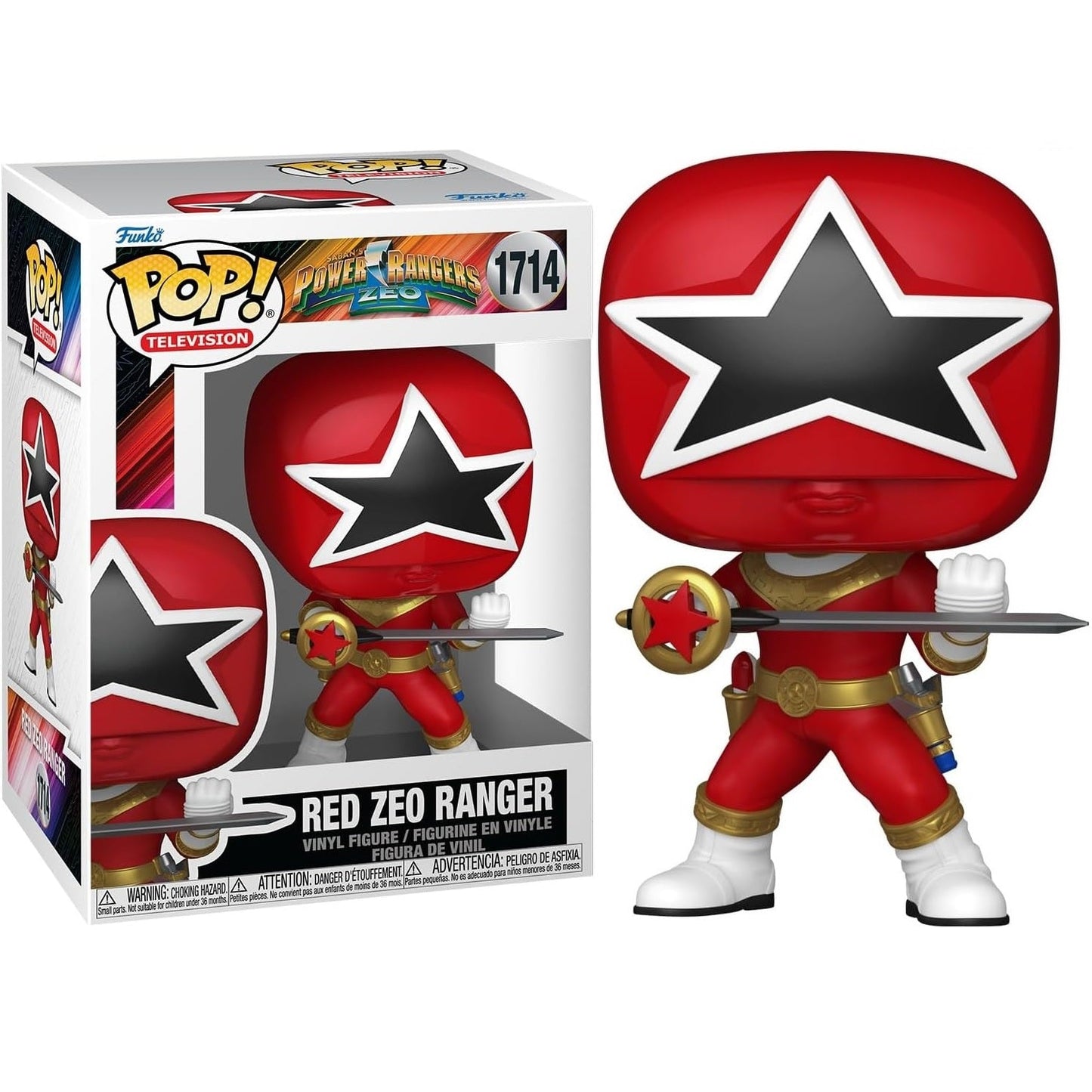 Funko Pop ! TV Power Rangers - (1714) Red Zeo Ranger Figure 9cm