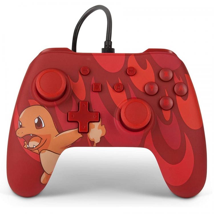 Powera Wired Controller Nintendo Switch Glurak Pokémon Rot Joystick Rot