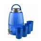 Dispenser Con Rubinetto Erogatore + 4 Bicchieri 4,7L Campeggio Picnic Ufficio