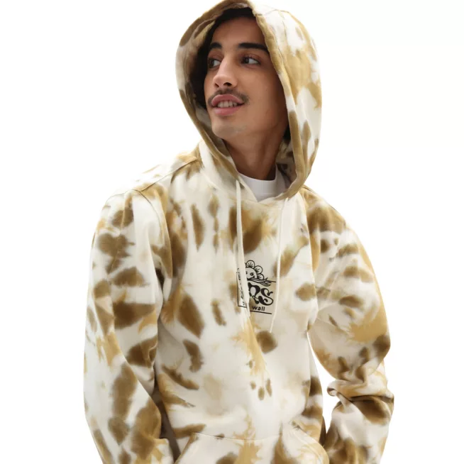 Vans Felpa con cappuccio da uomo Look Ahead Tie Dye Po Nutria VN0A5KEFZBN1 beige