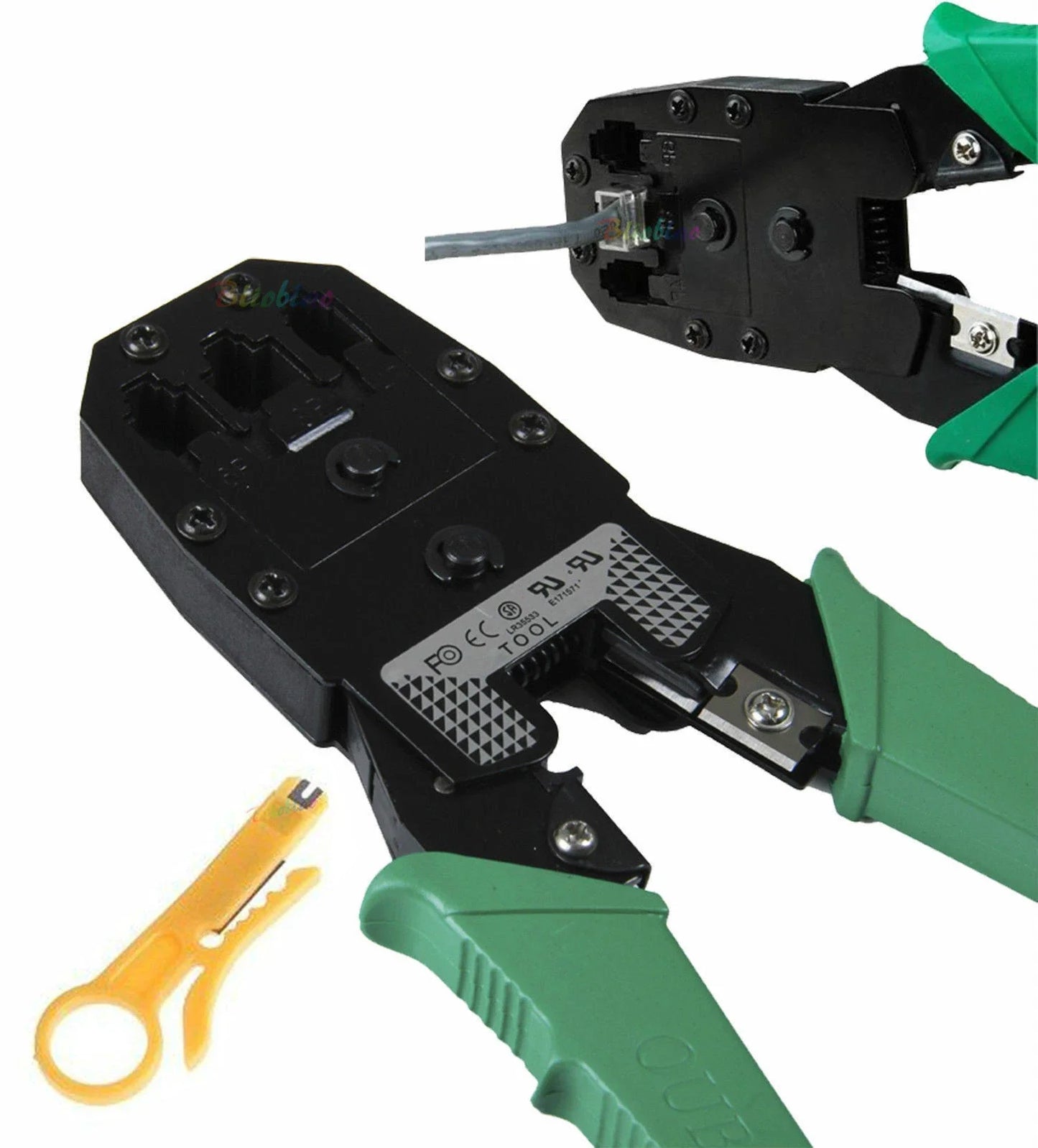 Crimpzange für LAN-Ethernet-Kabel RJ11 RJ45 4 / 6 / 8 Pole für Kabel