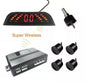 Kit 4 Parking Sensors with Wireless LED Mini Display Sound Black Cordless