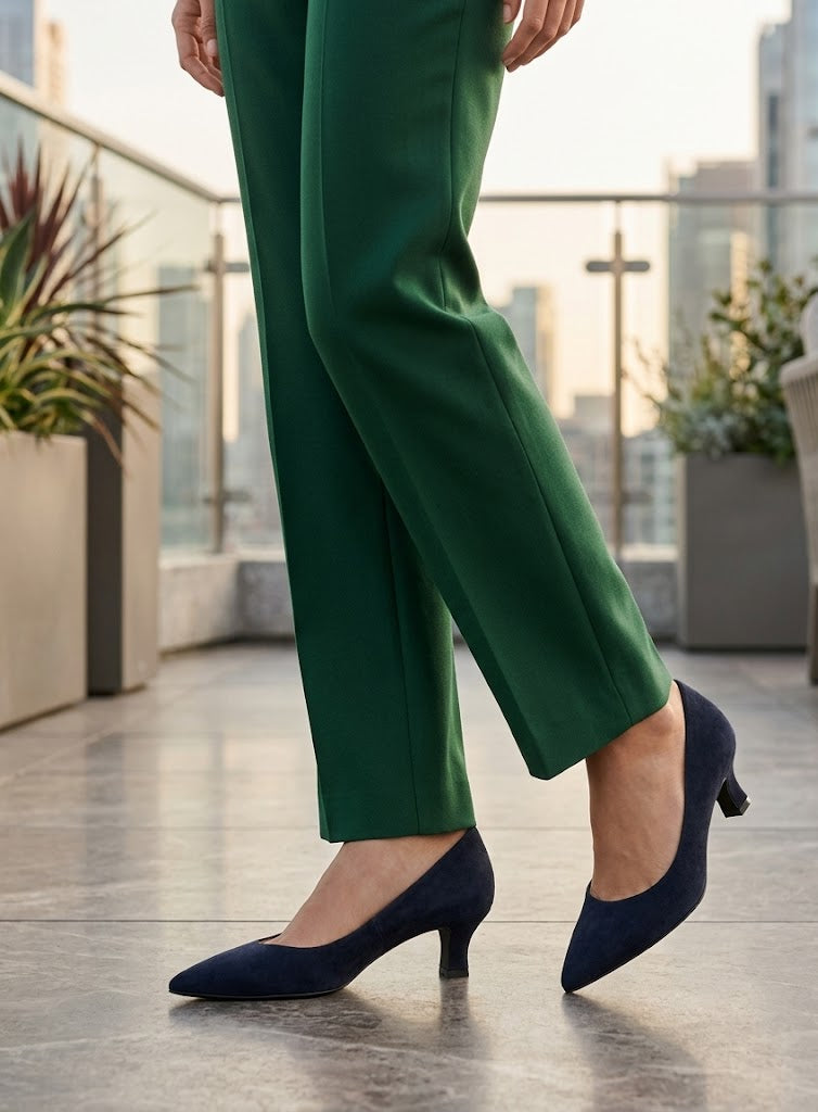 MORABLU 3871 R CAMOSCIO PELLE BLU TACCO