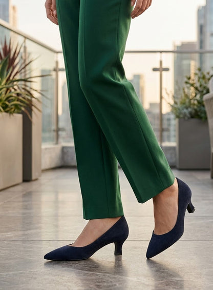 MORABLU 3871 R CAMOSCIO PELLE BLU TACCO