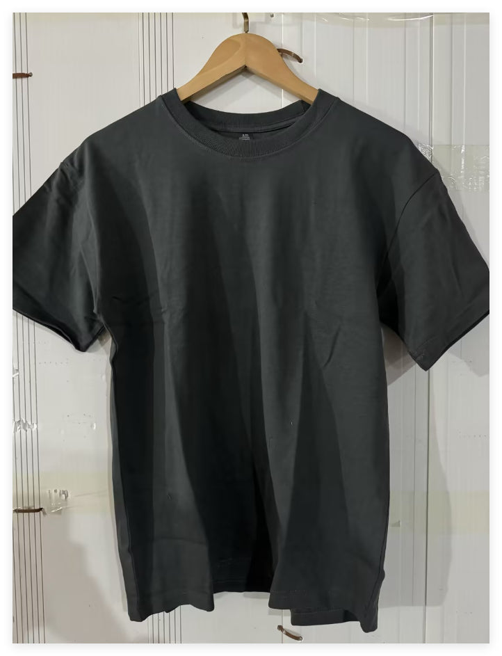 T‑Shirt Oversize in Cotone Plus Size da Uomo – Bianco, Stile Retro a Tinta Unita. Maglietta a Maniche Corte, Moda Uomo/Donna, Taglie Grandi