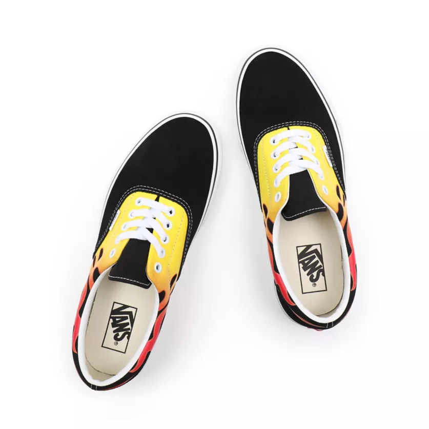 Vans Era Flame VN0A4BV4XEY1 Sneakers Unisex Nero Bianco Fiamme