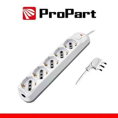 Multipresa 5pos bipasso/schuko + interrutt nuovo modello
