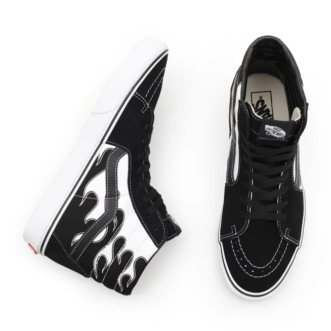 Vans Sk8-Hi Flame Lifestyle Sneakers Uomo Nero Bianco - VN0A32QGK681