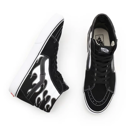 Vans Sk8-Hi Flame Lifestyle Sneakers Uomo Nero Bianco - VN0A32QGK681