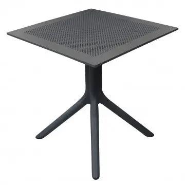 Tavolo Jarvis in polipropilene antracite 80 x 80