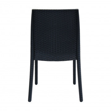 Sedia Virginia - Seduta in Wicker con Struttura in Plastica Stampata