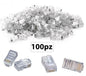 100 STÜCK LAN-ANSCHLUSS CAT5 8 POLIG ETHERNET STECKER LAN RJ45 NETZWERK INTERNET