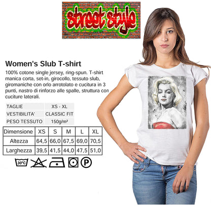 Marilyn Monroe T-Shirt Donna | Urban Slub Cotone Bio