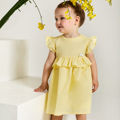 Abito giallo con frappa