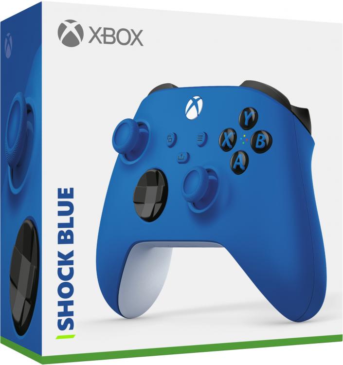 Microsoft Xbox Series X/S Blue Shock Pad Wireless One Controller Gamepad Blau Neu