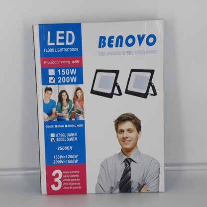 LED-Fluter Slim 200W IP66 SMD Multichip Außenstrahler Kaltweiß