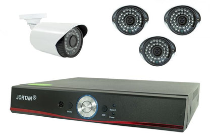 AHD IP Cloud Überwachungskit DVR 4 Kanäle 4 Infrarot HD Kameras 1.3 Mpx