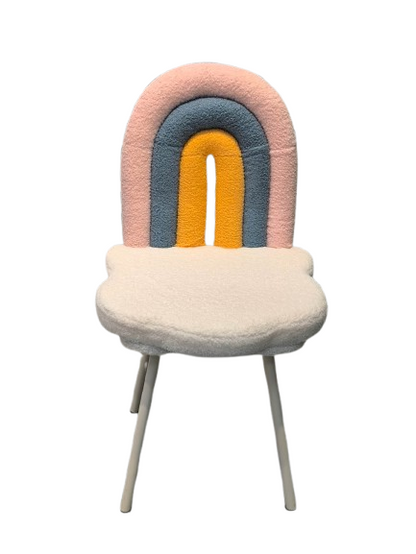 ✨ Regenbogen-Loungesessel Weich | Bezug aus Bouclé-Stoff Die magische Note für Ihren Maniküresalon ✨