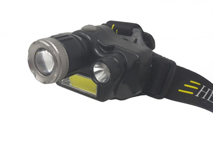 Stirnlampe Wiederaufladbar 4 LEDs Angeln Jagen Fahrrad Zoom T6