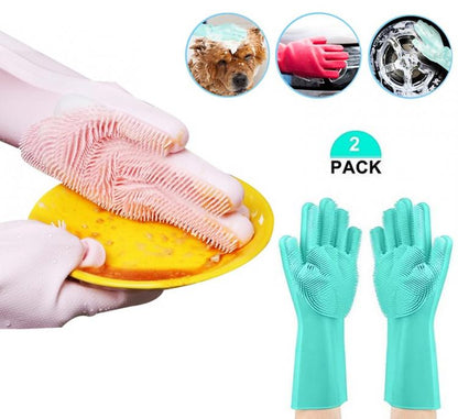 Better Glove Geschirrspülhandschuhe aus Silikon, Schwamm, Bürste zum Waschen für Auto, Haushalt